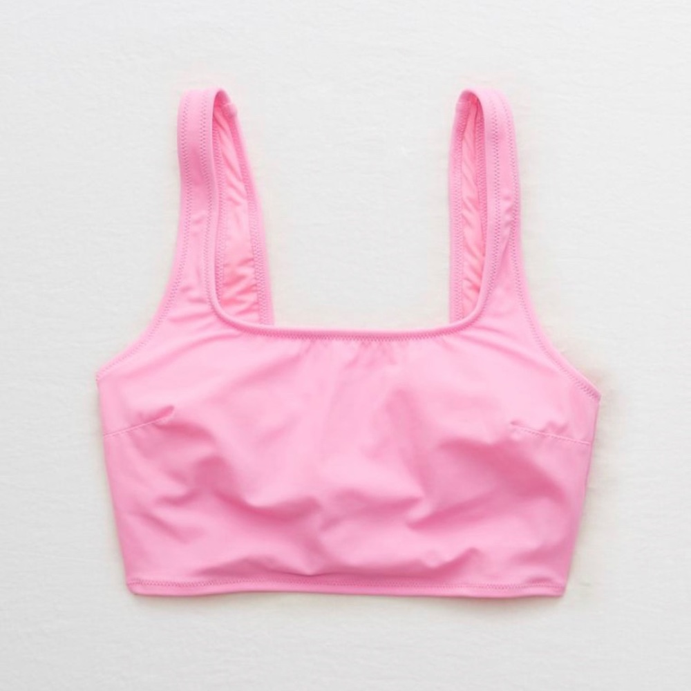 NWT Aerie Wide Strap Longline Scoop Bikini Top